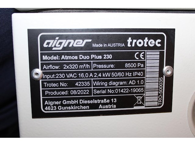 Laser-snijmachine trotec speedy 400 flexx 120/20w ac met trotec atmos duo plus f9 230 compressor met 2x 320... - afbeelding 12 van  15