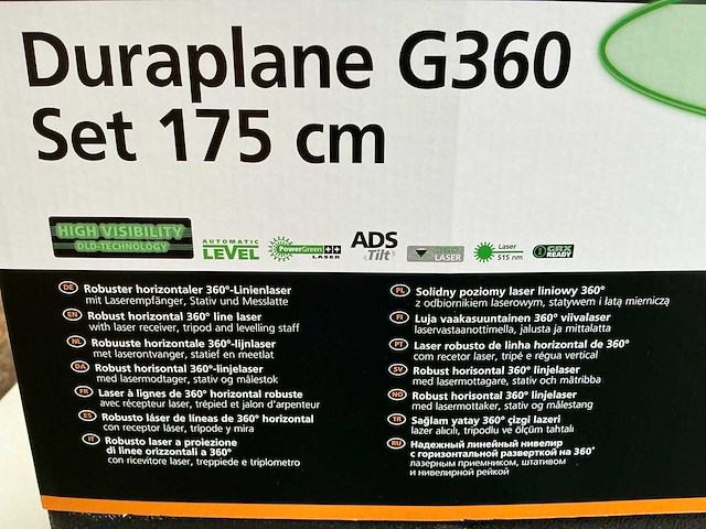 Laserliner duraplane g360 set 175 cm bouwlaser set - afbeelding 5 van  5