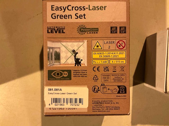 Laserliner easycross laser green bouwlaser - afbeelding 4 van  4