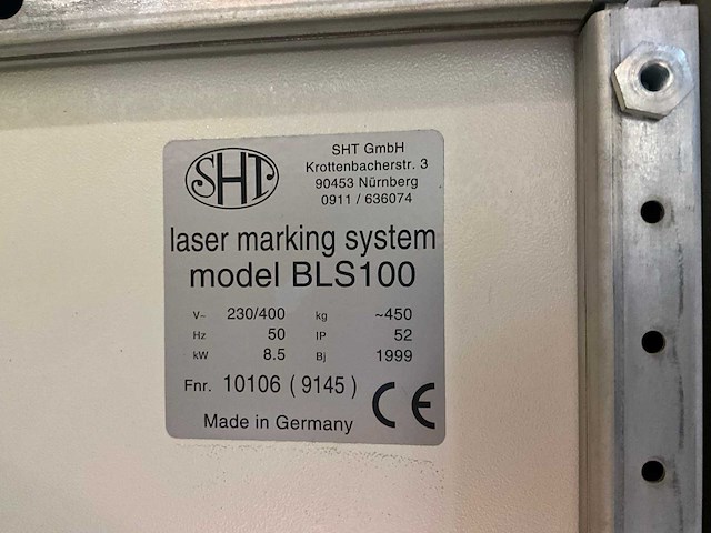 Lasermarkeringssysteem - sht - bls100 - diverse metaalbewerkingen - 1999 - afbeelding 7 van  10