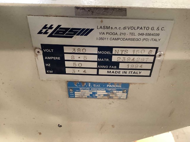 Lasim - 1994 - nts 150c - bandschuurmachine - afbeelding 6 van  6