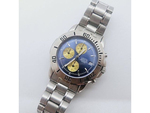 Lasita chronograaf herenhorloge uit oude juweliersvoorraad - afbeelding 2 van  6