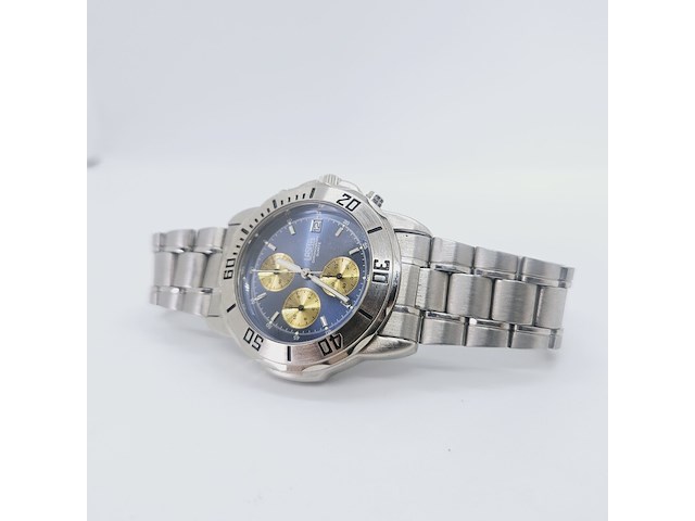 Lasita chronograaf herenhorloge uit oude juweliersvoorraad - afbeelding 4 van  6