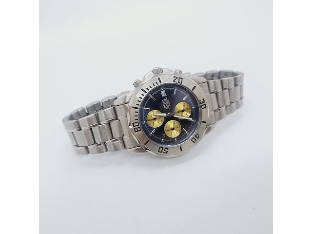 Lasita chronograaf herenhorloge uit oude juweliersvoorraad - afbeelding 5 van  6