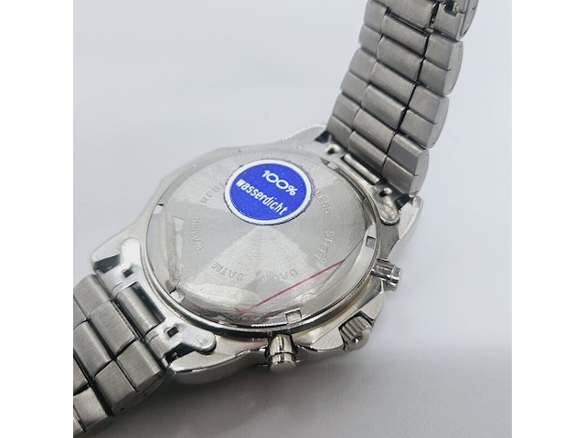 Lasita chronograaf herenhorloge uit oude juweliersvoorraad - afbeelding 6 van  6