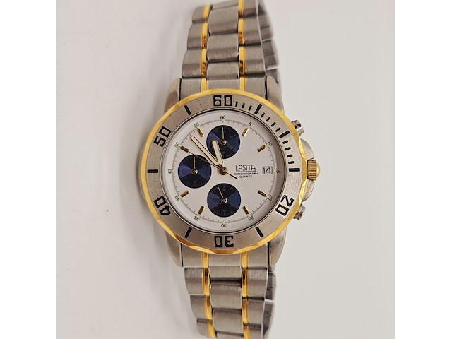 Lasita two tone chronograaf herenhorloge - afbeelding 1 van  6