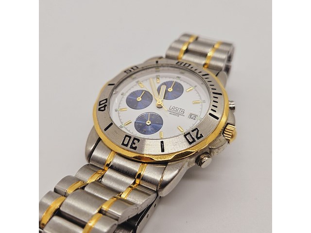 Lasita two tone chronograaf herenhorloge - afbeelding 4 van  6