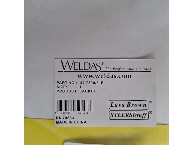 Lasjacket, maat l weldas, jacket 44-7300/81p - afbeelding 3 van  4