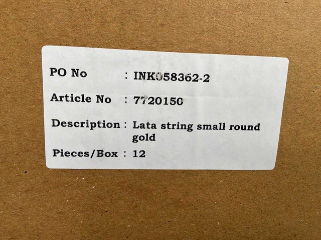 Lata string gold wanddecoratie (1928x) - afbeelding 1 van  1