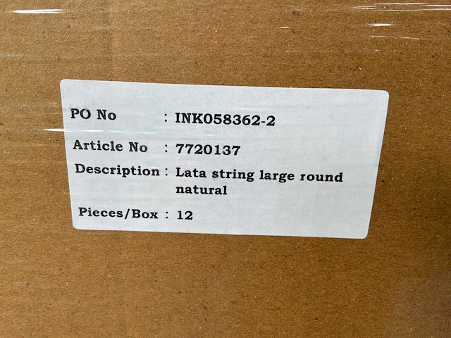 Lata string naturel wanddecoratie (1296x) - afbeelding 2 van  2