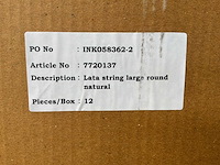 Lata string naturel wanddecoratie (864x) - afbeelding 3 van  4