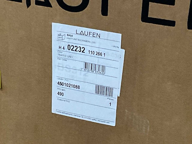 Laufen base pro s h4022321102661 wastafelmeubel 2 laden - afbeelding 4 van  7