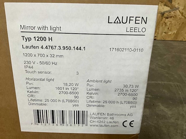 Laufen leelo spiegel 3 touch - afbeelding 3 van  4