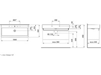 Laufen living dubbele wastafel met 2 kraangaten - afbeelding 9 van  10