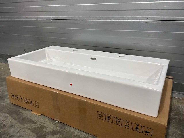 Laufen living dubbele wastafel met 2 kraangaten - afbeelding 1 van  10