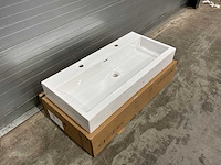 Laufen living dubbele wastafel met 2 kraangaten - afbeelding 2 van  13