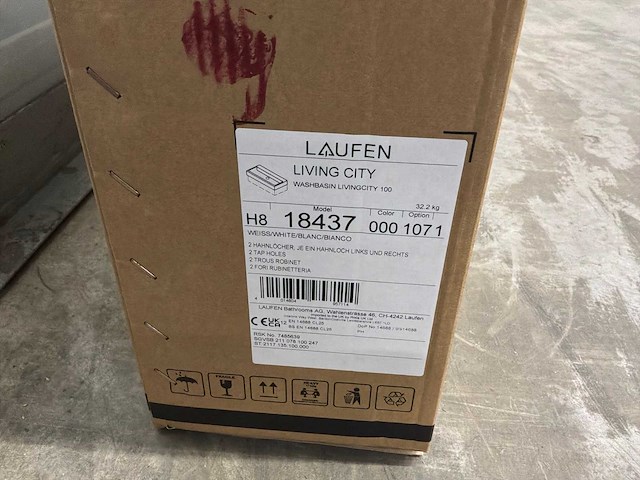 Laufen living dubbele wastafel met 2 kraangaten - afbeelding 7 van  13