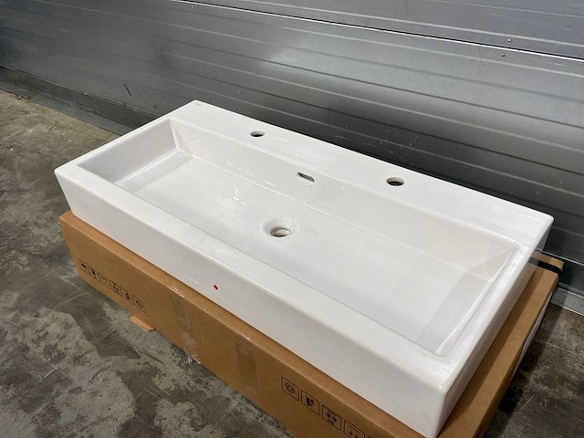 Laufen living dubbele wastafel met 2 kraangaten - afbeelding 10 van  13