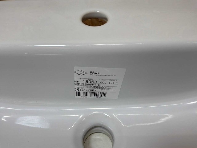 Laufen pro wastafel 56x44 cm wit - afbeelding 11 van  12