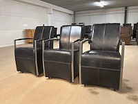 Laurren verrijdbare eetkamerstoel (3x) - afbeelding 4 van  10