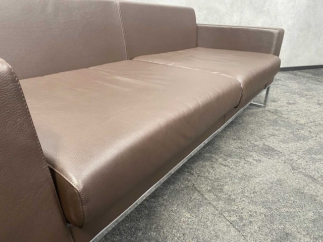 Layla by boss design - design sofa - bruin leder - afbeelding 3 van  12