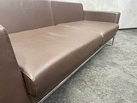 Layla by boss design - design sofa - bruin leder - afbeelding 3 van  12