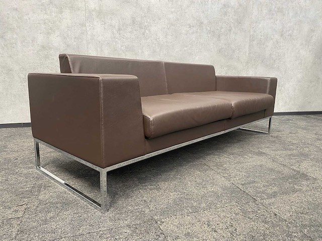 Layla by boss design - design sofa - bruin leder - afbeelding 1 van  12
