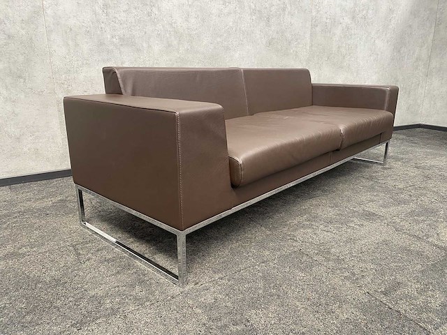 Layla by boss design - design sofa - bruin leder - afbeelding 9 van  12
