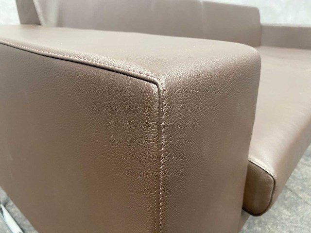 Layla by boss design - design sofa - bruin leder - afbeelding 11 van  12