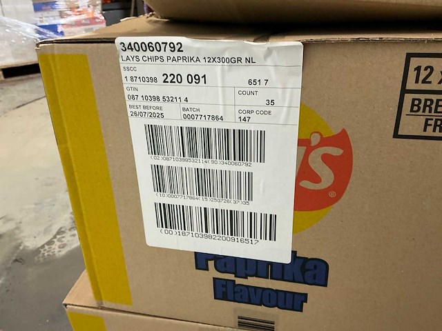 Lays 300 gram chips paprika chips (180x) - afbeelding 7 van  7