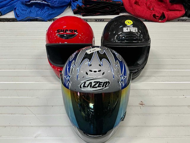 Lazer, shark, kiwi motorhelm l,s,xl (3x) - afbeelding 1 van  8