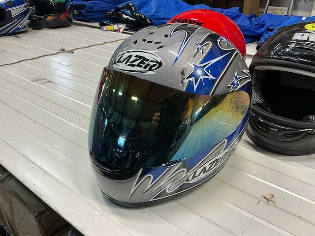 Lazer, shark, kiwi motorhelm l,s,xl (3x) - afbeelding 3 van  8