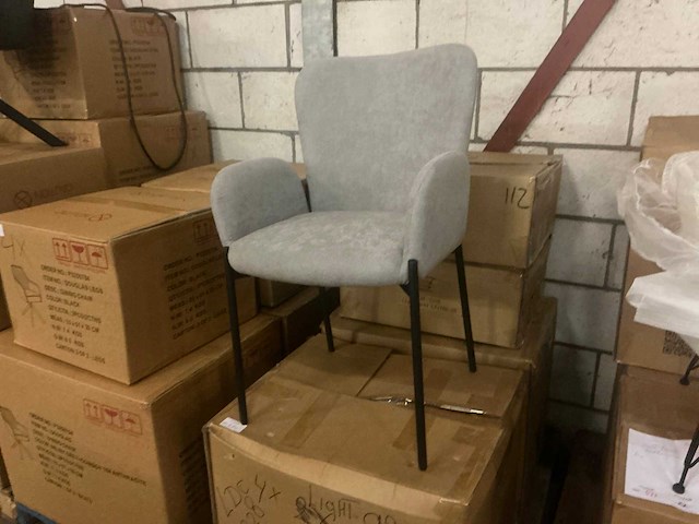 Ldc-2228 grey eetkamerstoel (4x) - afbeelding 1 van  5