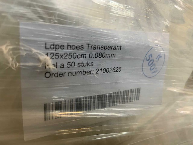 Ldpe hoes transparant folierol (16x) - afbeelding 2 van  4