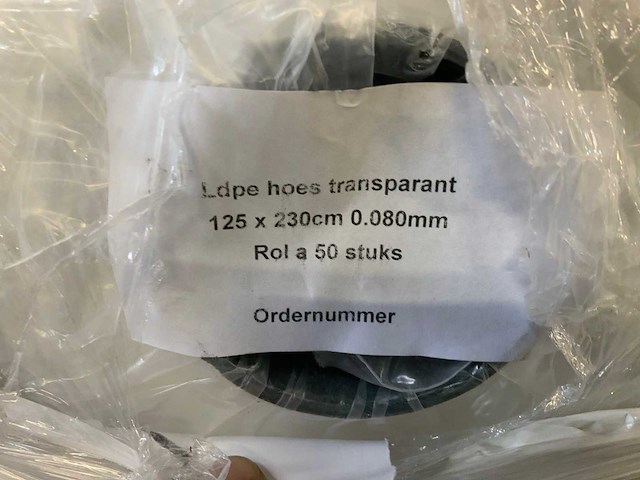 Ldpe hoes transparant folierol (36x) - afbeelding 3 van  3