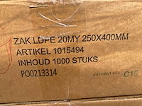 Ldpe zakken 25x40cm 20my (47000x) - afbeelding 2 van  3