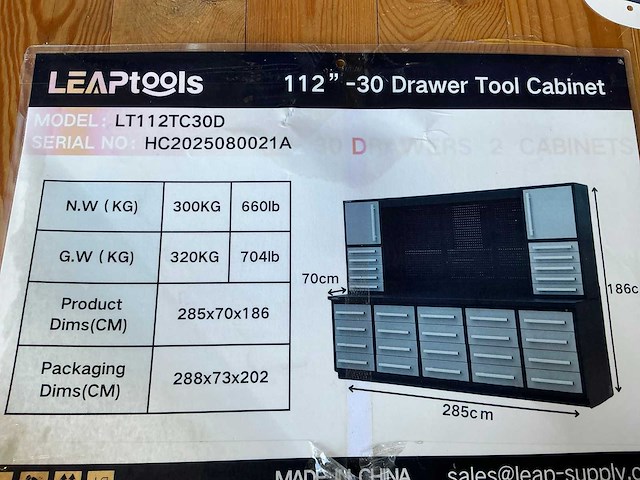 Leap lt112tc30d werkplaatsmeubilair - afbeelding 8 van  9