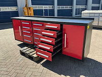 Leaptools 10 ft 15 drawers 2 sidecabinets werkbank - afbeelding 1 van  9