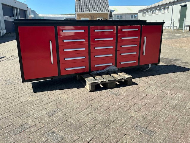 Leaptools 10 ft 15 drawers 2 sidecabinets werkbank - afbeelding 5 van  6