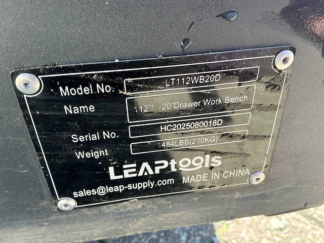 Leaptools lt 112 20 drawers werkbank - afbeelding 2 van  2