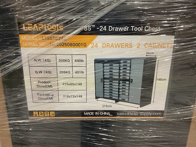 Leaptools lt85tc24d 85” - 24 laden 2 deuren - gereedschapskast - afbeelding 8 van  9