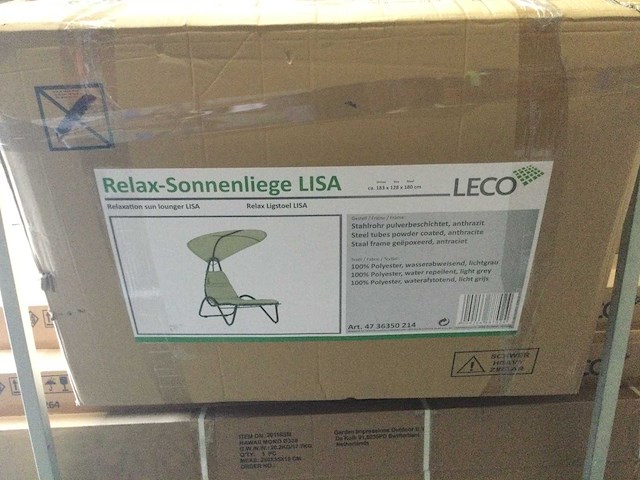 Leco - lisa - relax ligstoel met dakje - afbeelding 4 van  7
