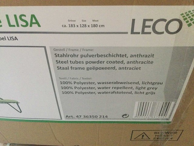 Leco - lisa - relax ligstoel met dakje - afbeelding 5 van  7