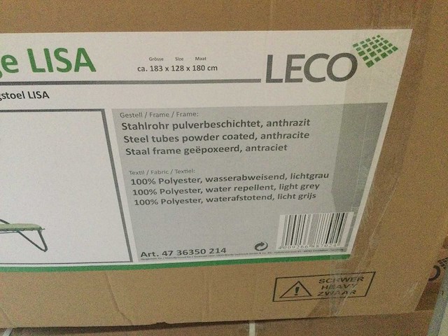 Leco - lisa - relax ligstoel met dakje - afbeelding 5 van  7