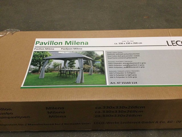 Leco - milena - paviljoentent 330x330 grijs - afbeelding 7 van  8