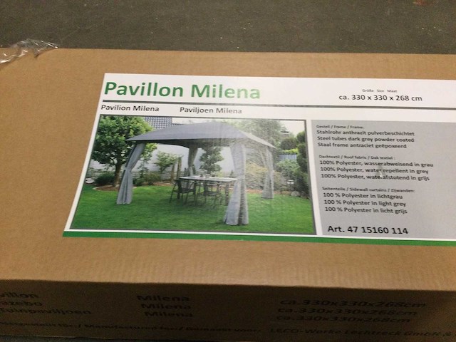 Leco - milena - paviljoentent 330x330 grijs - afbeelding 6 van  8