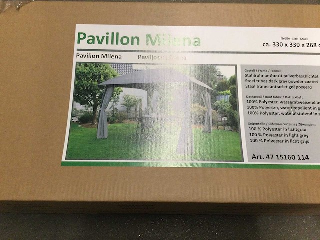 Leco - milena - paviljoentent 330x330 grijs - afbeelding 6 van  8