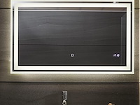 Led badkamerspiegel 100x60 cm bt-luidspreker, 1x led badkamerspiegel 100x60 cm, aquamarin - afbeelding 2 van  5