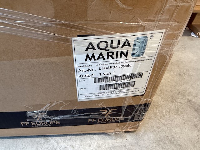 Led badkamerspiegel 100x60 cm bt-luidspreker, 1x led badkamerspiegel 100x60 cm, aquamarin - afbeelding 4 van  5