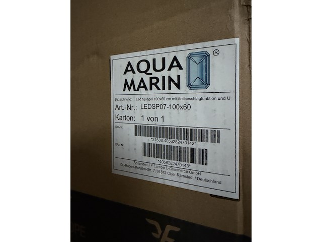 Led badkamerspiegel 100x60 cm met aanraaksensor, dimbaar, digitale klok en datum aquamarin - afbeelding 3 van  3